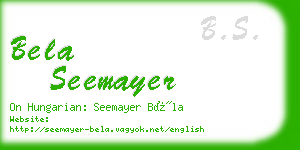 bela seemayer business card